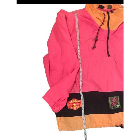 Vintage Mid 1990s Express Brand May Company Windbreaker SZ M Surfs Edge Pink Med - Picture 3 of 16